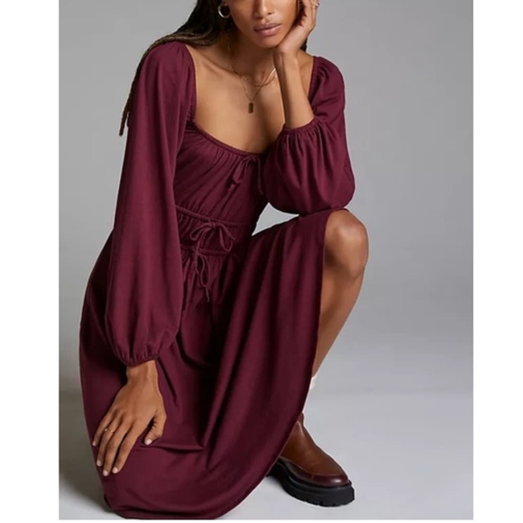 Anthropologie Dresses & Skirts - South Filly Goods By Anthropologie Maroon Dress Sz Small NWT